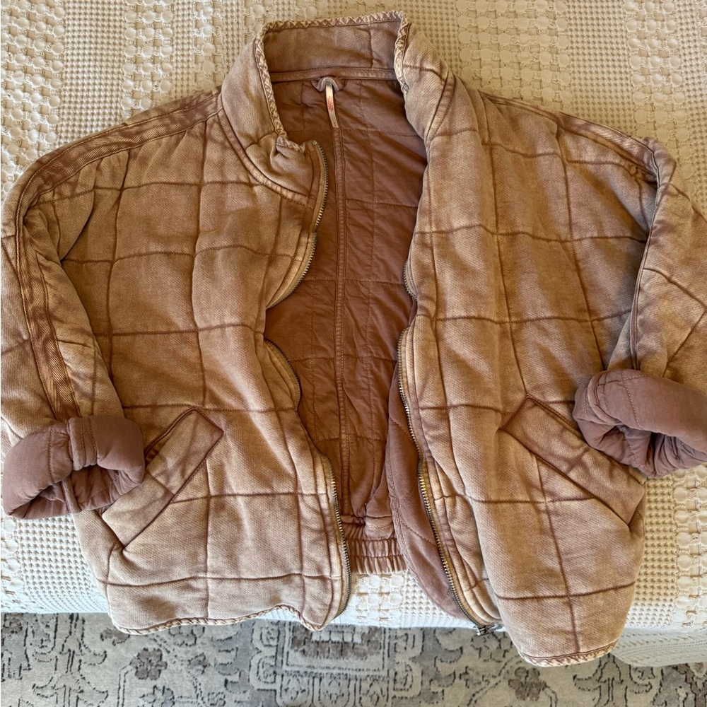 Free people Women's Quilted Tan Jacket